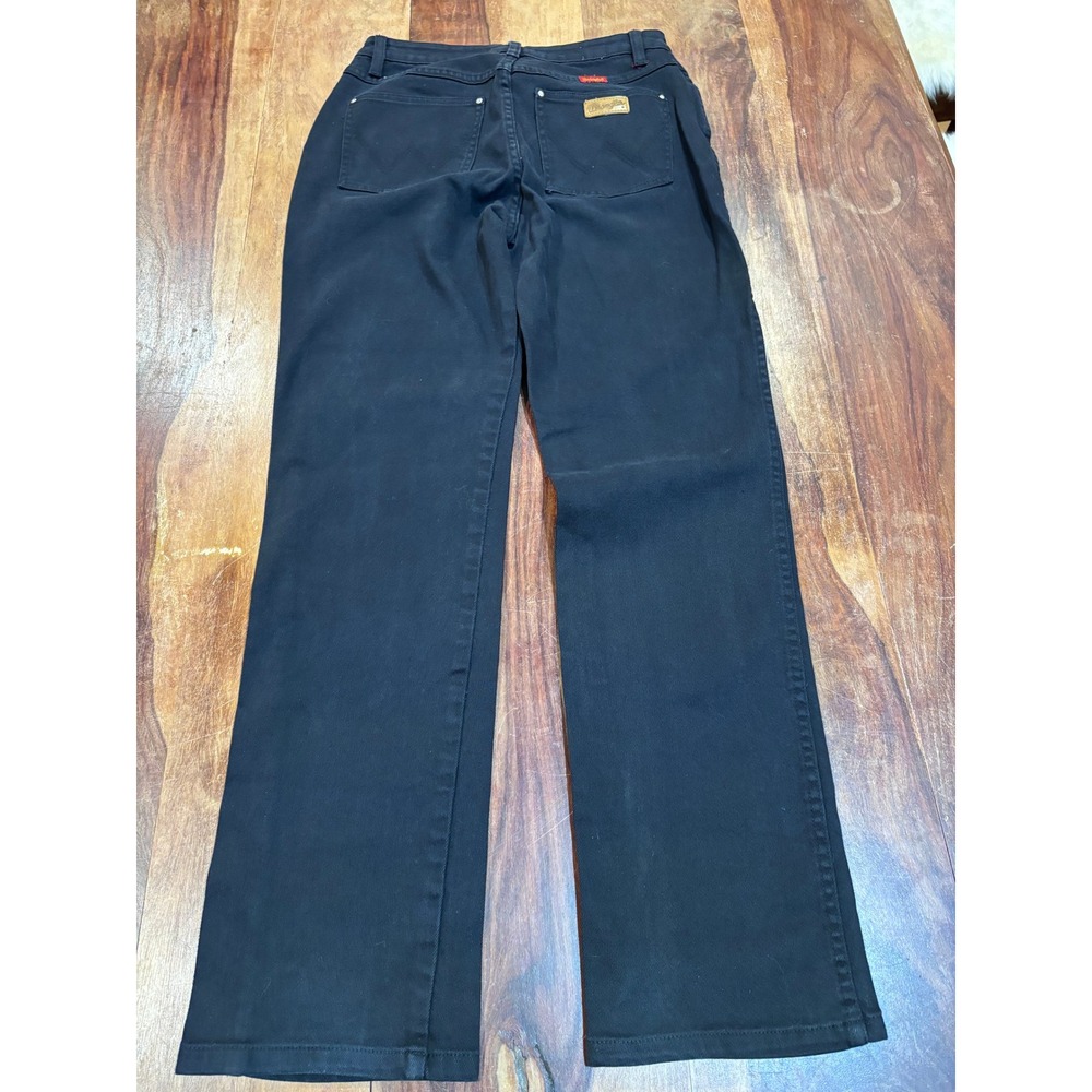 Wrangler black bootcut button fly jeans women 7/8x32 mid rise denim 18MWZLB